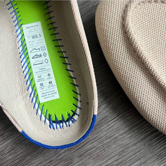 Rothy's The Loafer Mule Slip on Shoe Natural Blush Pink Women's Size 8.5 - Picture 7 of 10